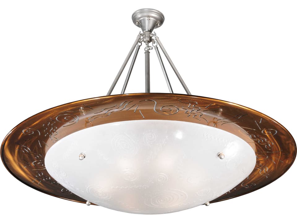 Metro Fusion 6-Light Gray Bowl Semi Flush Mount