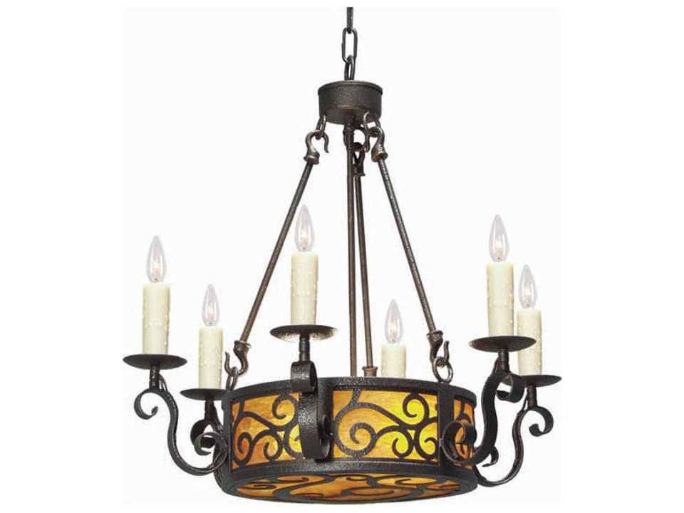 Delano 8-Light Candelabra Chandelier in Copper Rust Gray