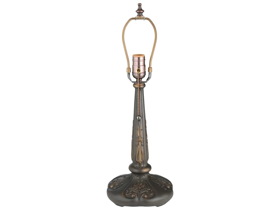 Tiffany Nouveau Flower 1-Light Table Lamp Base in Mahogany Bronze