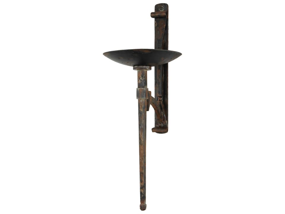 Gothic Bobeche Wall Candle Holder in Distressed Iron