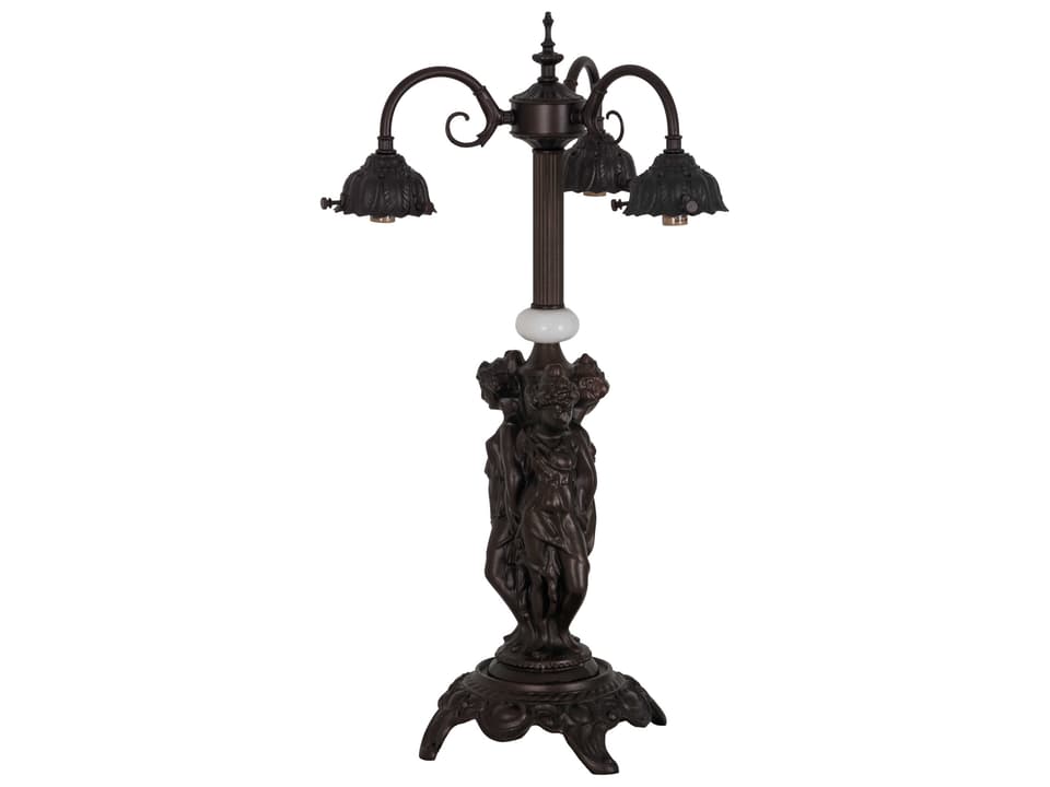 3-Light 3-Graces Table Lamp Base in Mahogany Bronze