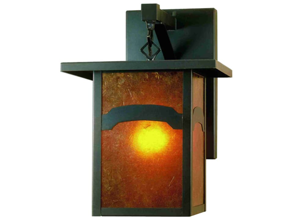 Hyde Park 1-Light Outdoor Wall Sconce in Craftsman Brown