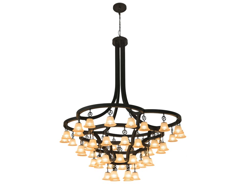 Cretella 58-Light Black LED Empire Chandelier