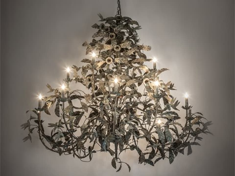Le Printemps 15-Light Candelabra Chandelier in Copper Finish