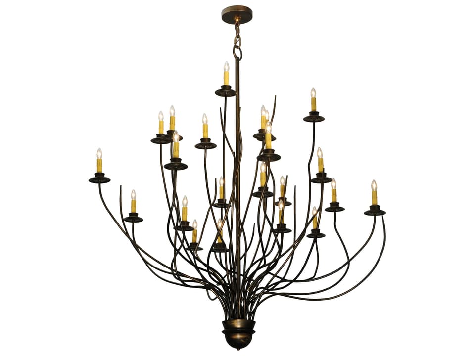 Lodge 2-Light Copper Candelabra Chandelier