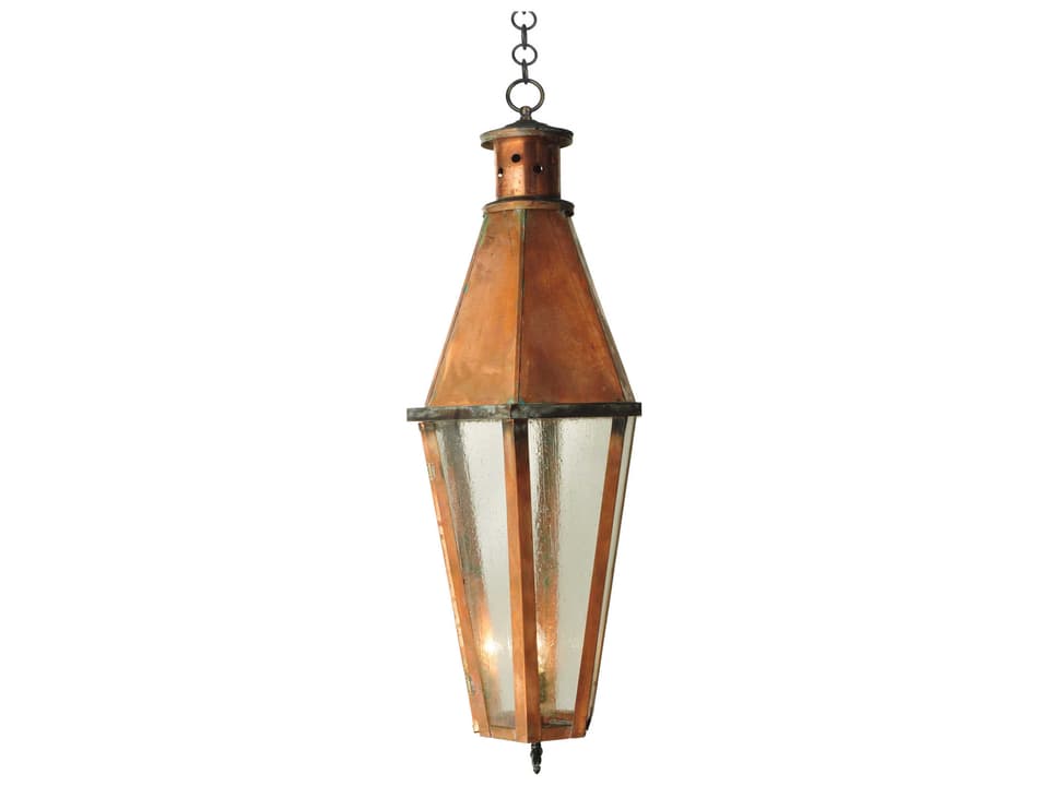Millesime 1-Light Outdoor Pendant Light in Vintage Copper and Verdi Brass