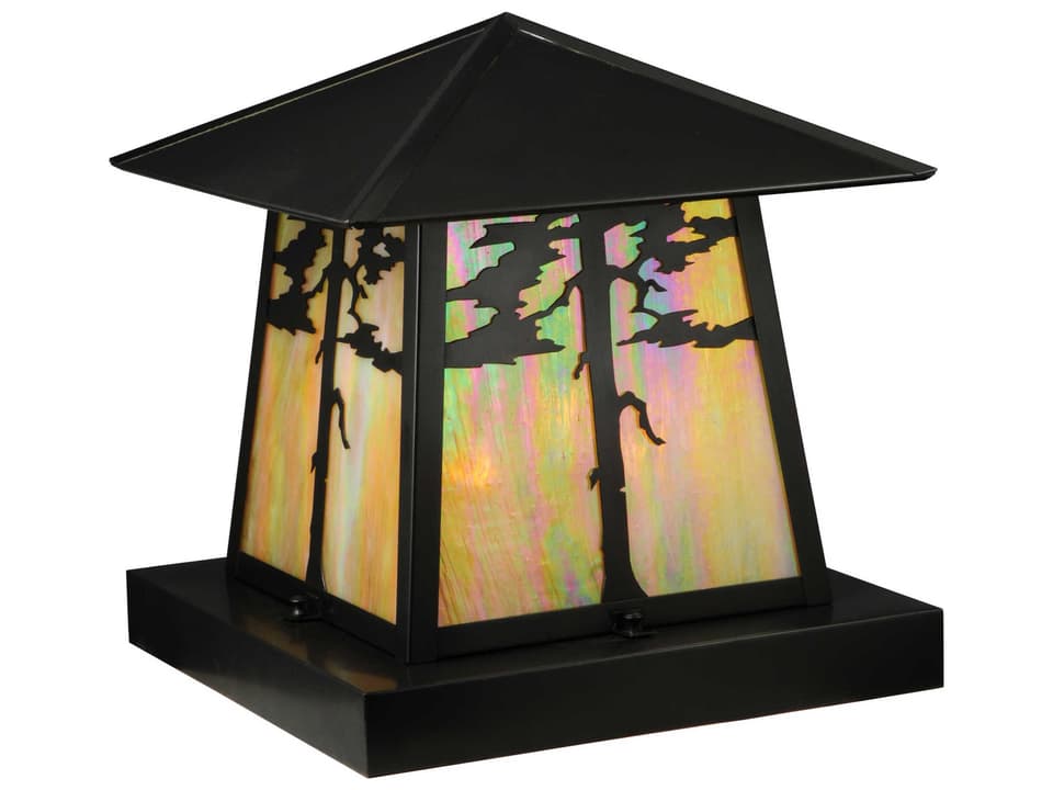 Stillwater Tamarack Craftsman Brown 4-Light Outdoor Pier Mount Light