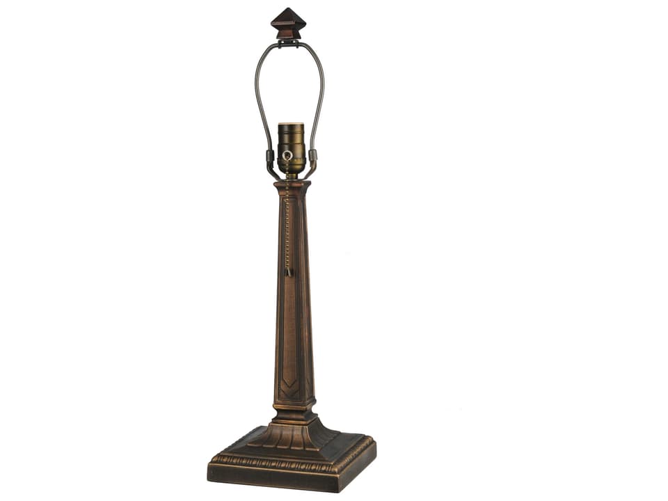 Deco Mission 1-Light Table Lamp Base in Mahogany Bronze and Hi-Lited Craftsman Brown