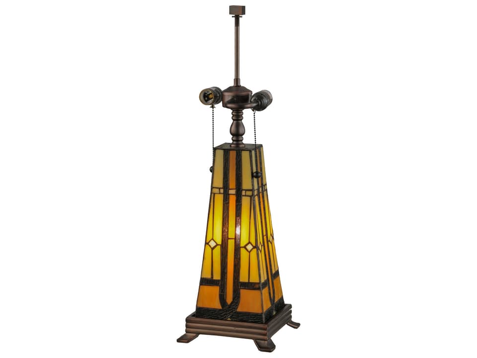 Sierra Prairie Mission Lighted Table Lamp Base Mahogany Bronze