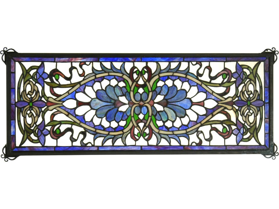Antoinette Transom Stained Glass Window Multi-Color