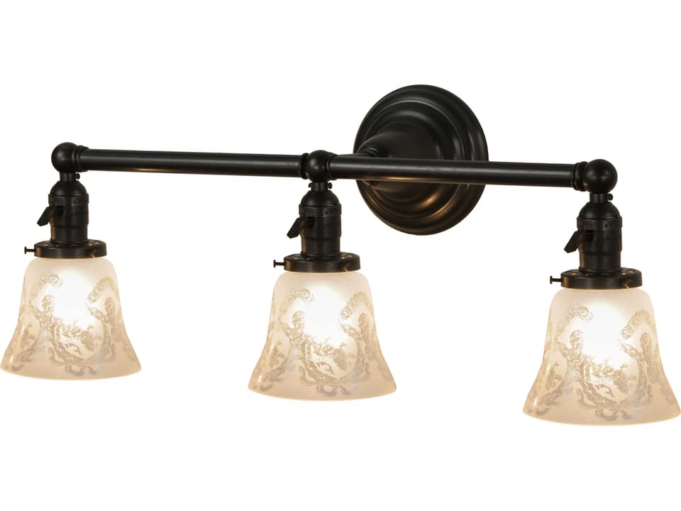 Revival Wreath & Garland 3-Light Vanity Light in Craftsman Brown