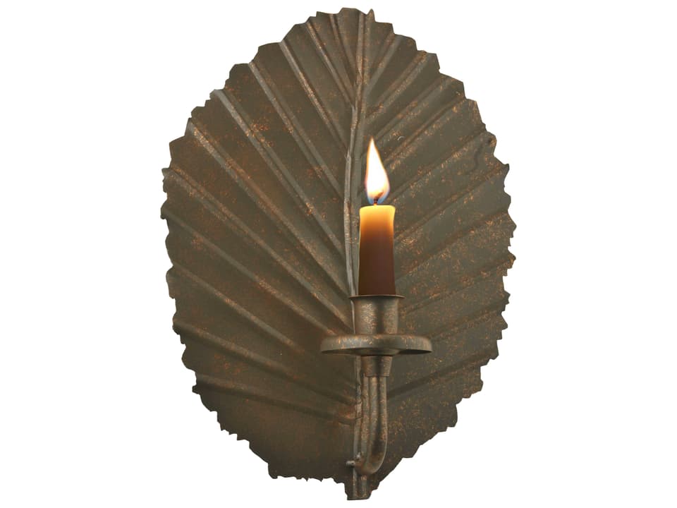 Nicotiana Leaf Wall Candle Holder in Gilded Tobacco
