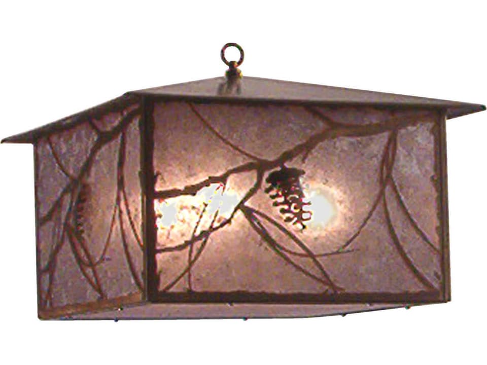 Whispering Pines 4-Light Outdoor Lantern Pendant in Antiquity Finish