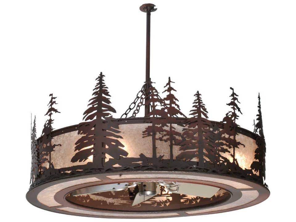 Tall Pines 29-Inch 5-Blade Outdoor Chandel-Air Ceiling Fan in Rust Finish