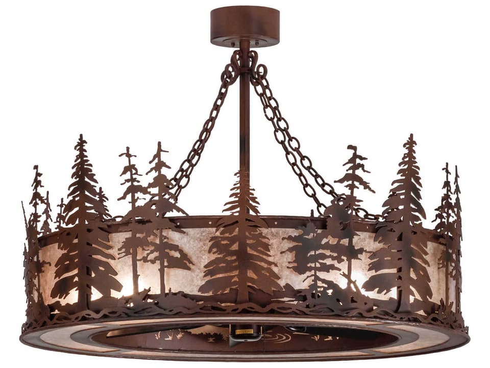 Tall Pines 45-Inch 5-Blade Outdoor Chandel-Air Fan in Wrought Iron