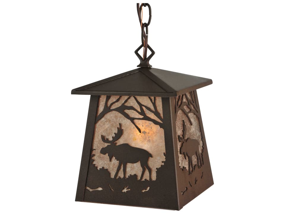 Moose At Dawn Hanging Outdoor Light