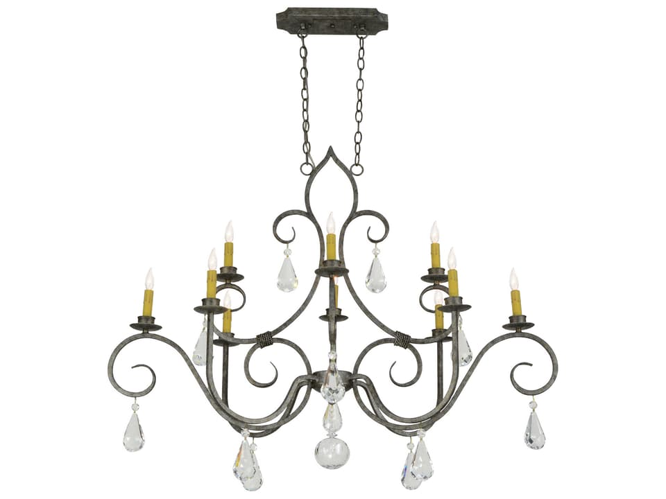 Celine 1-Light Gray Crystal Candelabra Chandelier
