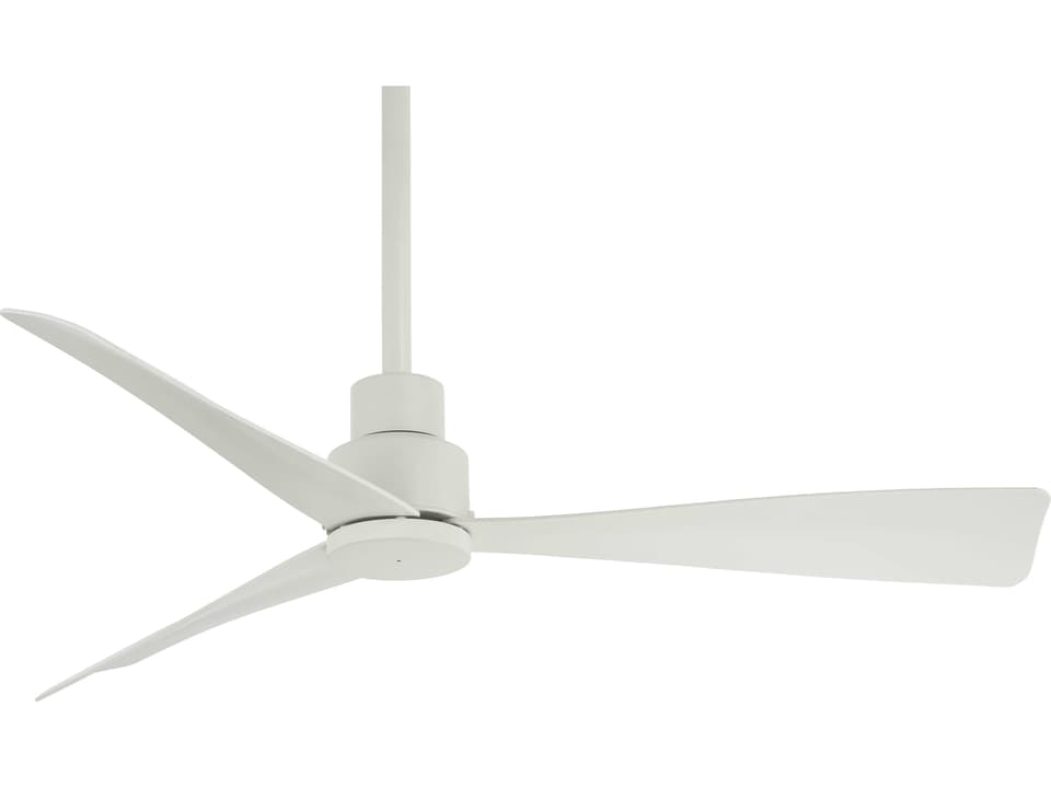 Simple 44-Inch 3-Blade Outdoor Ceiling Fan in Flat White