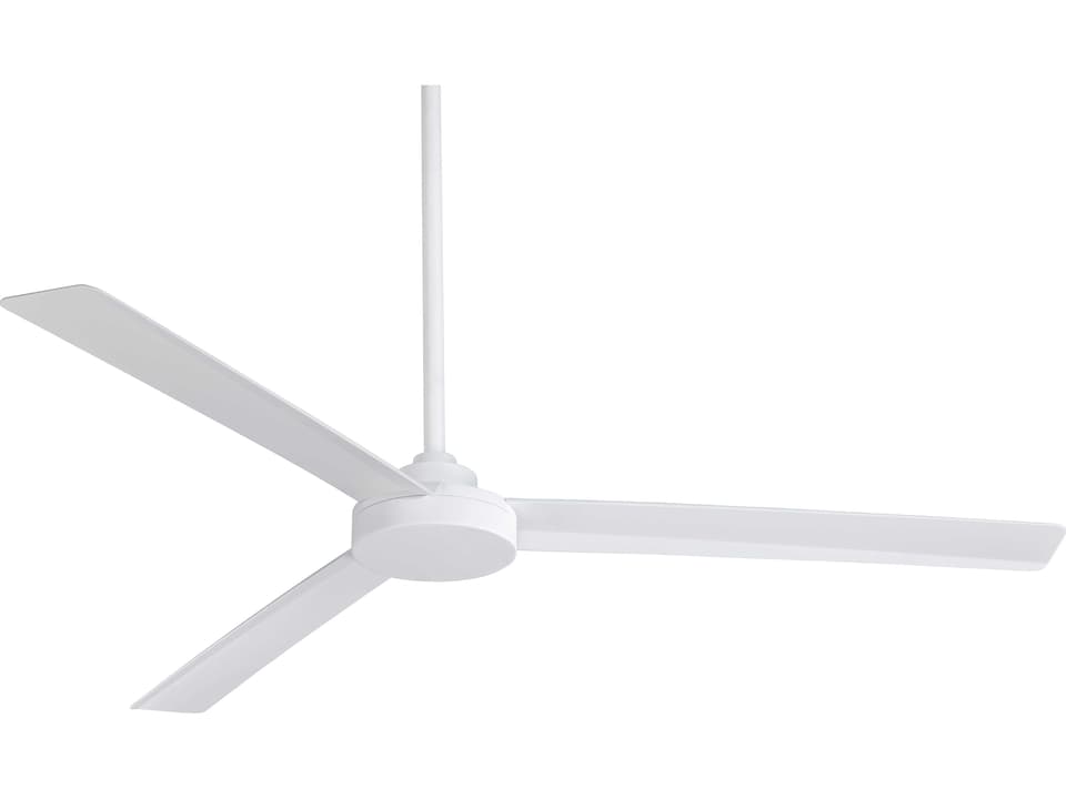 Roto XL 62-Inch 3-Blade Outdoor Ceiling Fan in Flat White with Wall Control