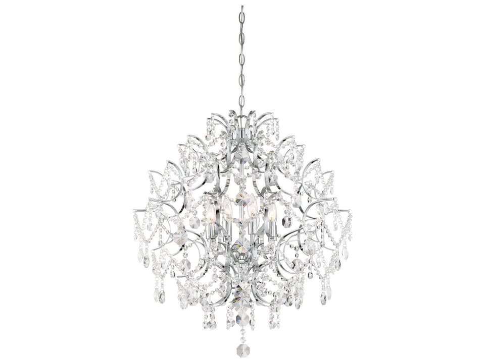 8-Light Isabella's Crown Chandelier in Chrome
