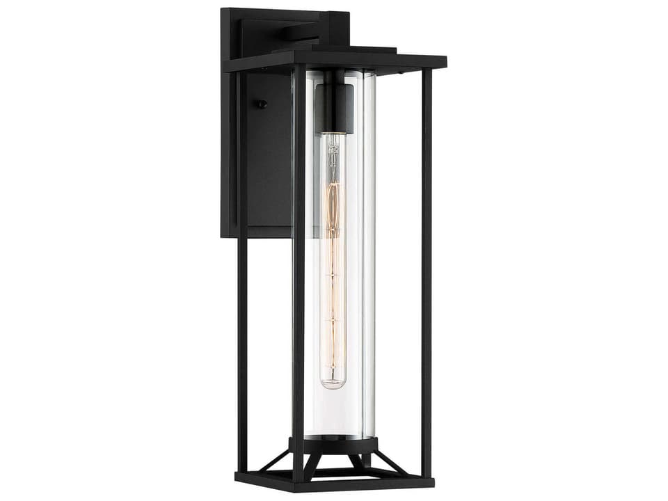 Trescott 1-Light Outdoor Wall Sconce in Coal Finish