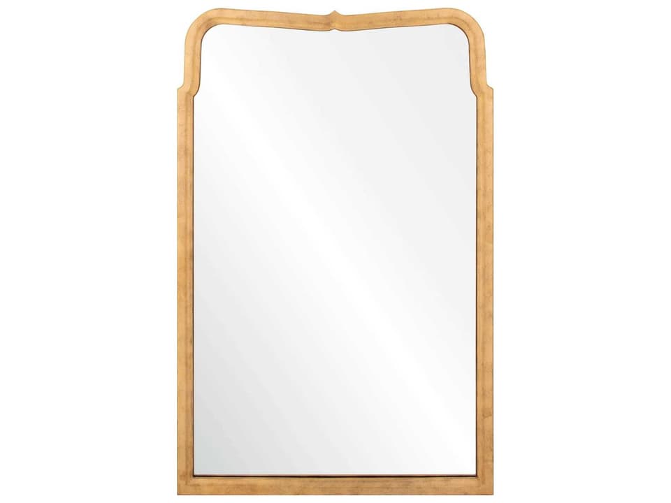Michael S. Smith Dore Gold Leaf Aged Ebony Rectangular Wall Mirror
