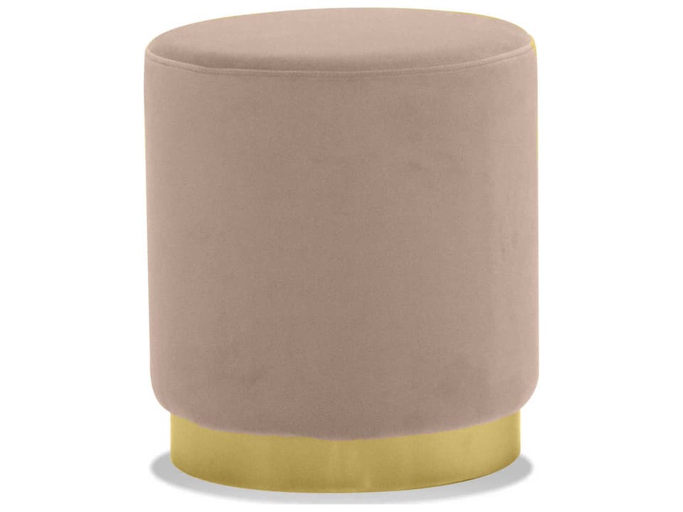 Pillbox Tall Pouf in Blush Velvet