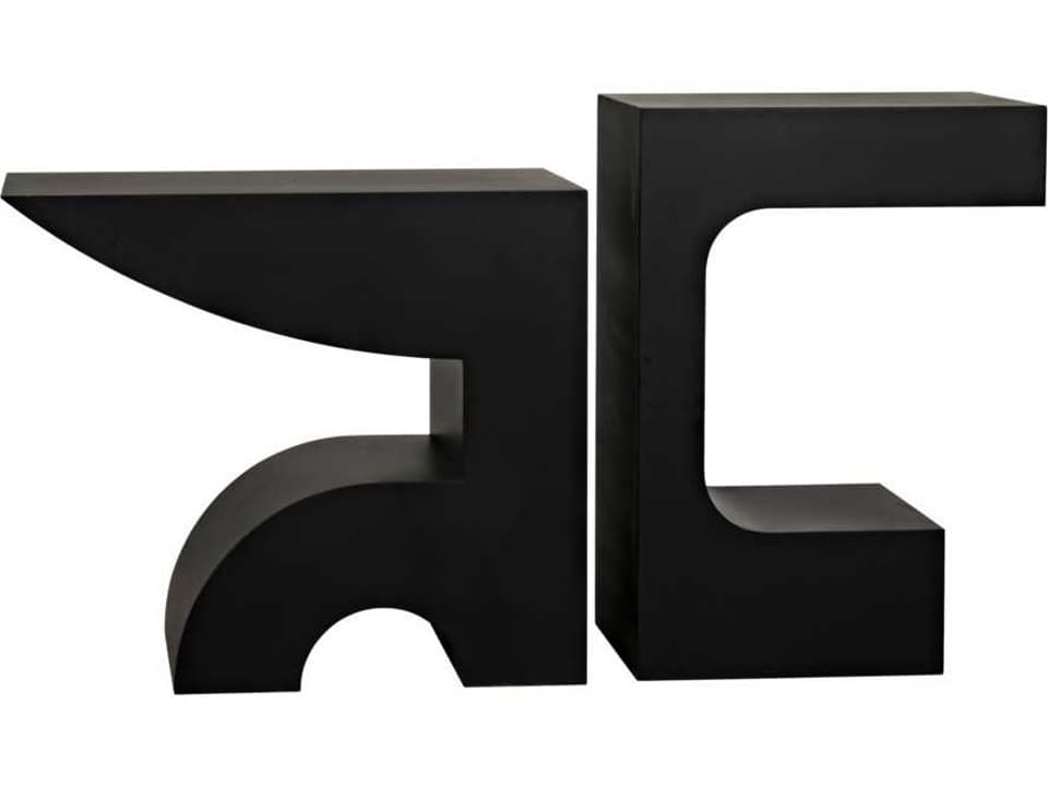 Shiba Console Table in Matte Black Industrial Steel