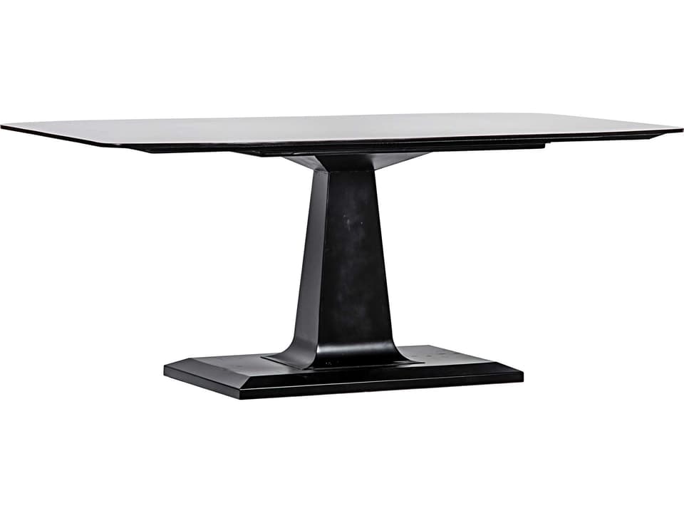 Amboss Rectangle Dining Table in Matte Black Industrial Steel