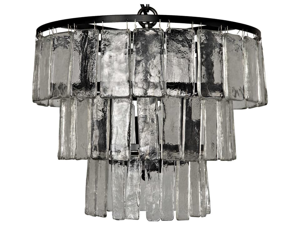 Carnegie 4-Light Small Chandelier in Matte Black Steel