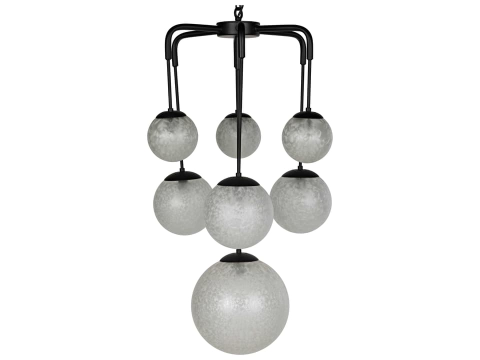 Artemis 7-Light Globe Chandelier in Matte Black
