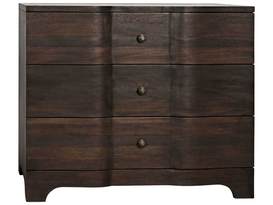 Bedroom Storage Ebony Walnut Brown Wood Accent Chest