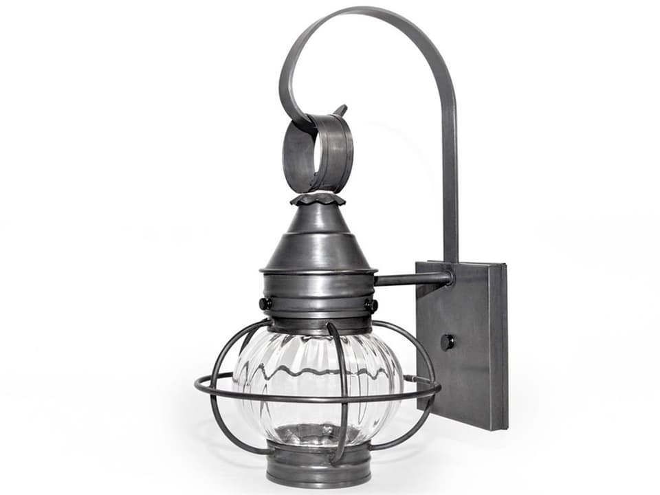 Onion Caged Outdoor Wall Sconce in Dark Brass with Optic Glass