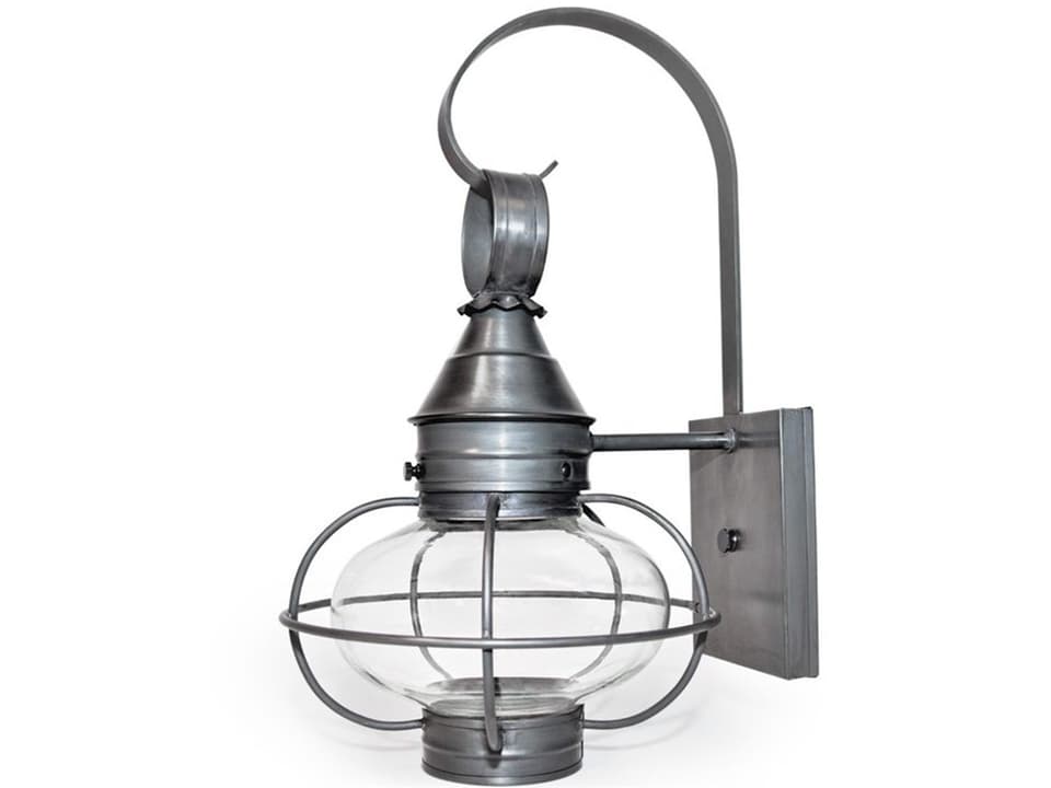 Caged Onion 1-Light Outdoor Wall Sconce in Dark Brass