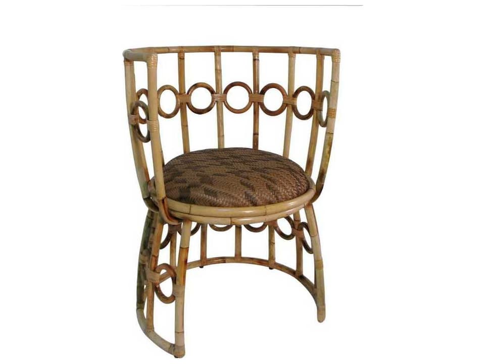 Brown Fabric Accent Chair
