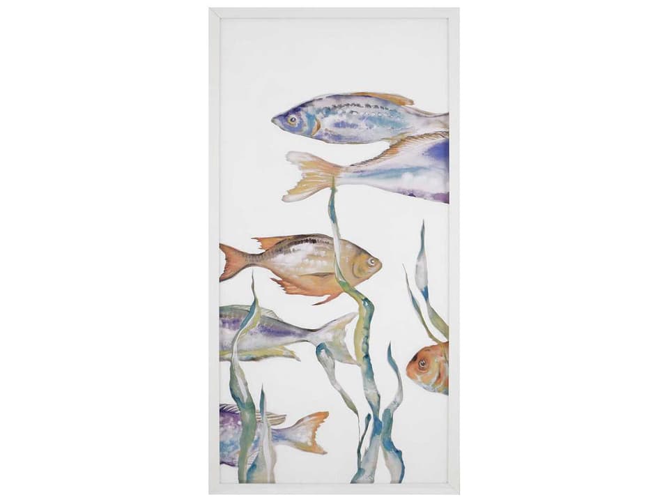 Tropical Paradise II Framed Art by Jardine with White Shadow Box Frame