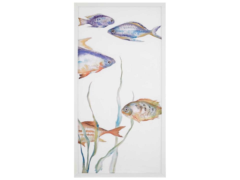 Tropical Paradise III Multi Coastal Animal Framed Wall Art
