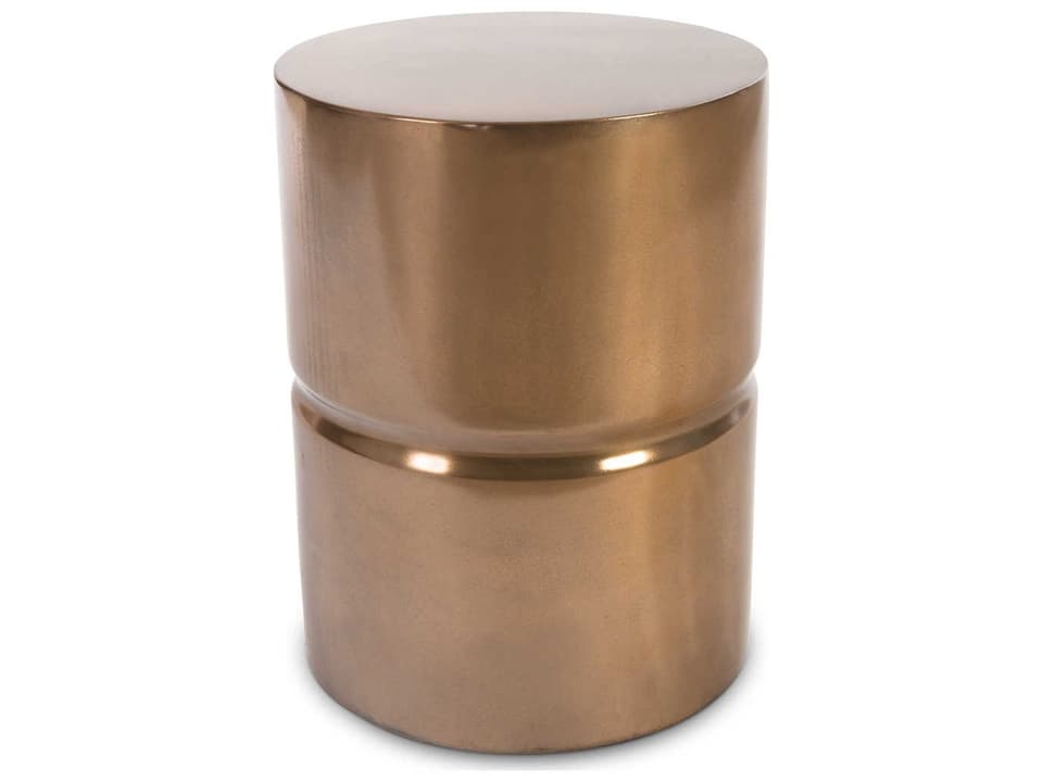 Stacked Stool in Polished Bronze Composite