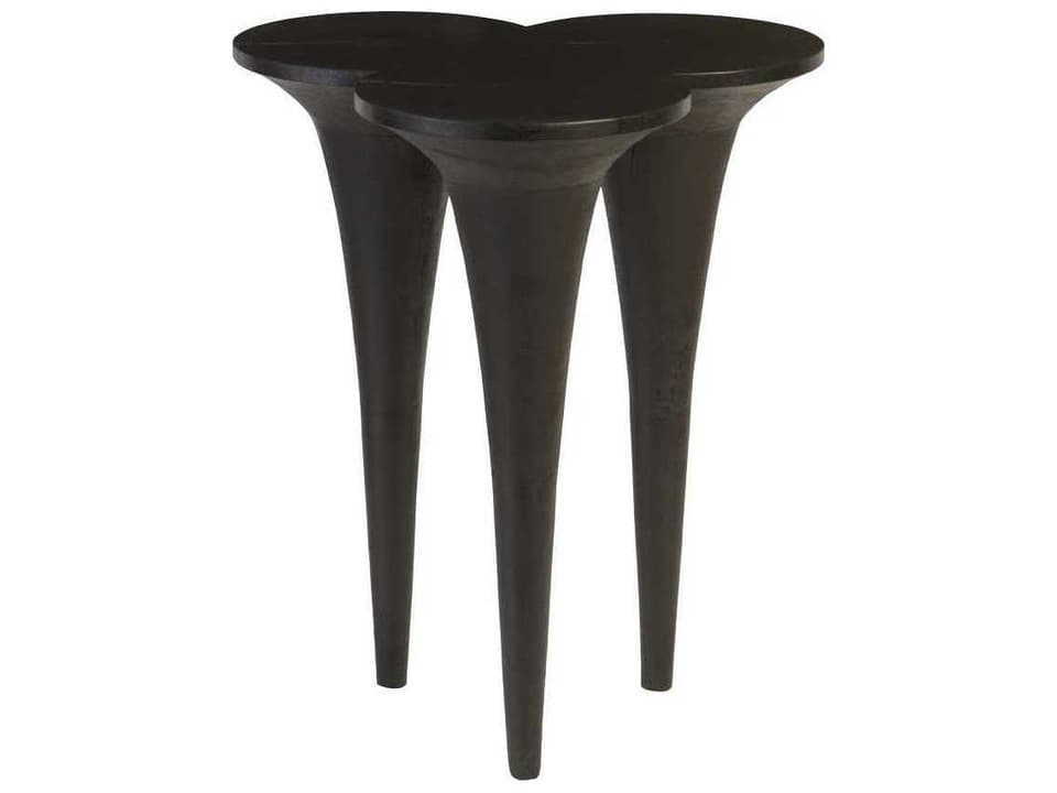 Marley Round Bar Table in Burnt Black Chamcha Wood