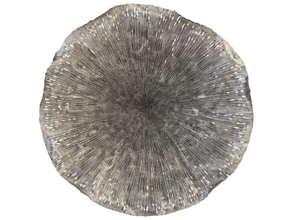 Lotus Large Metal Wall Art in Silver and Black
