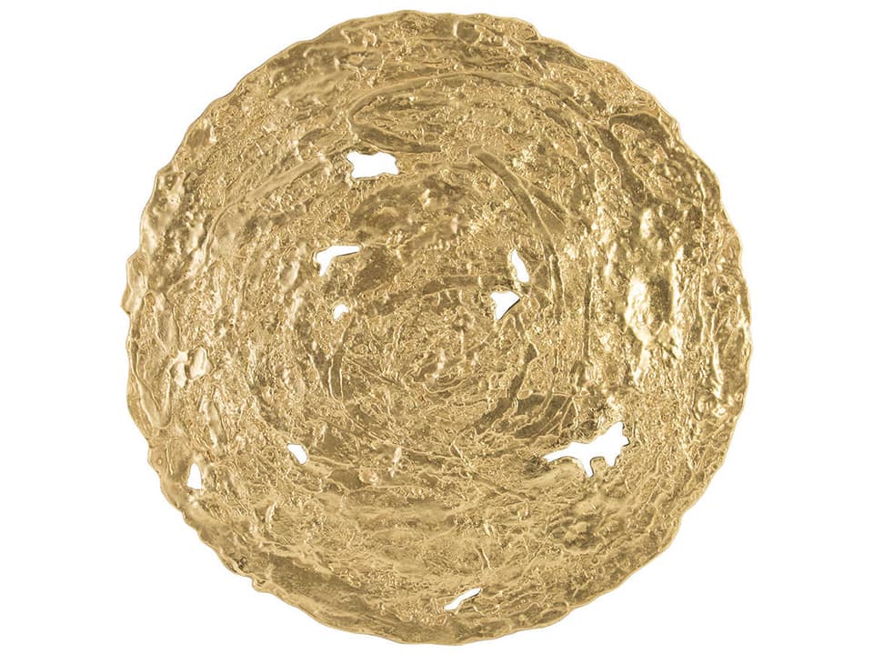 Molten Gold Leaf Medium Wall Disc