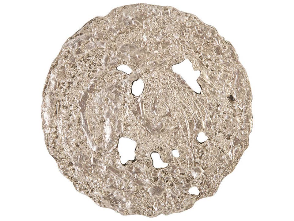 Molten Wall Disc Small Silver Leaf Decorative Art
