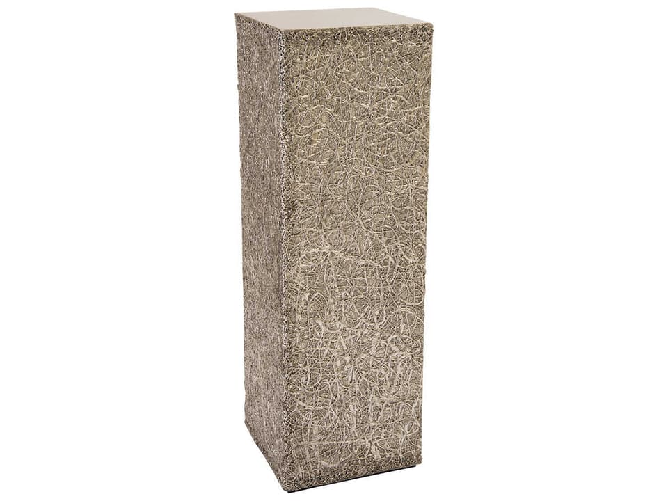 String Theory Square Silver Leaf End Table