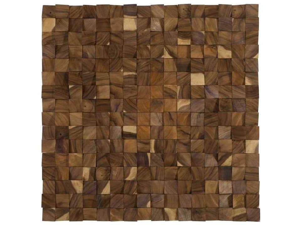 Blocks Large Chamcha Wood Wall Art in Natural