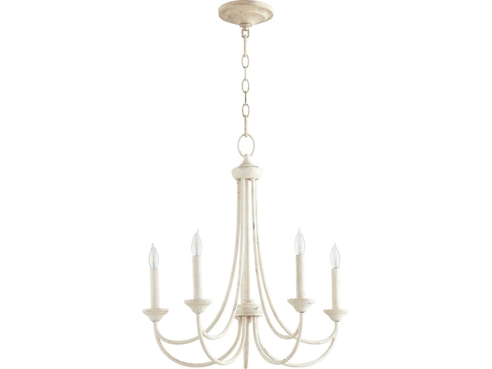 Brooks 5-Light Chandelier in Persian White Transitional Style