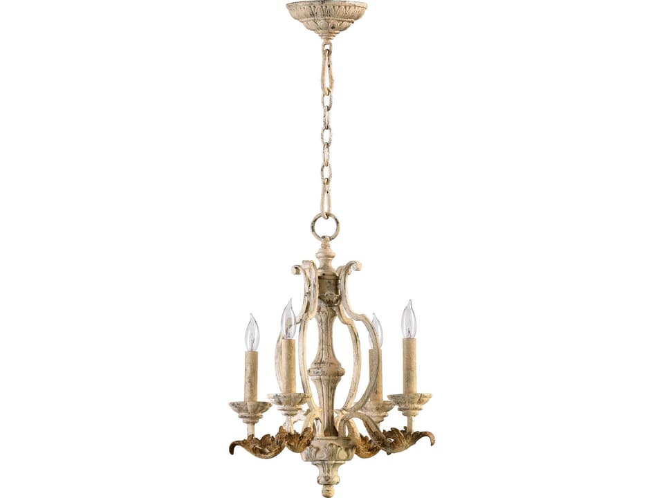 4-Light Florence Chandelier in Persian White