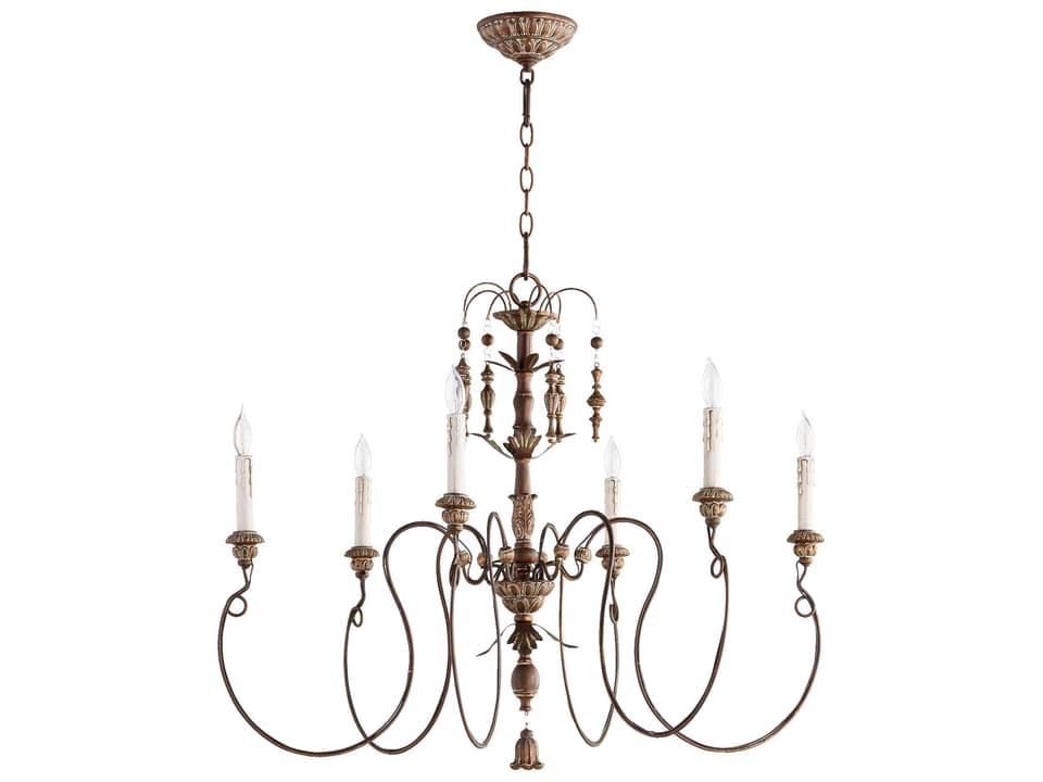 6-Light Salento Chandelier in Vintage Copper