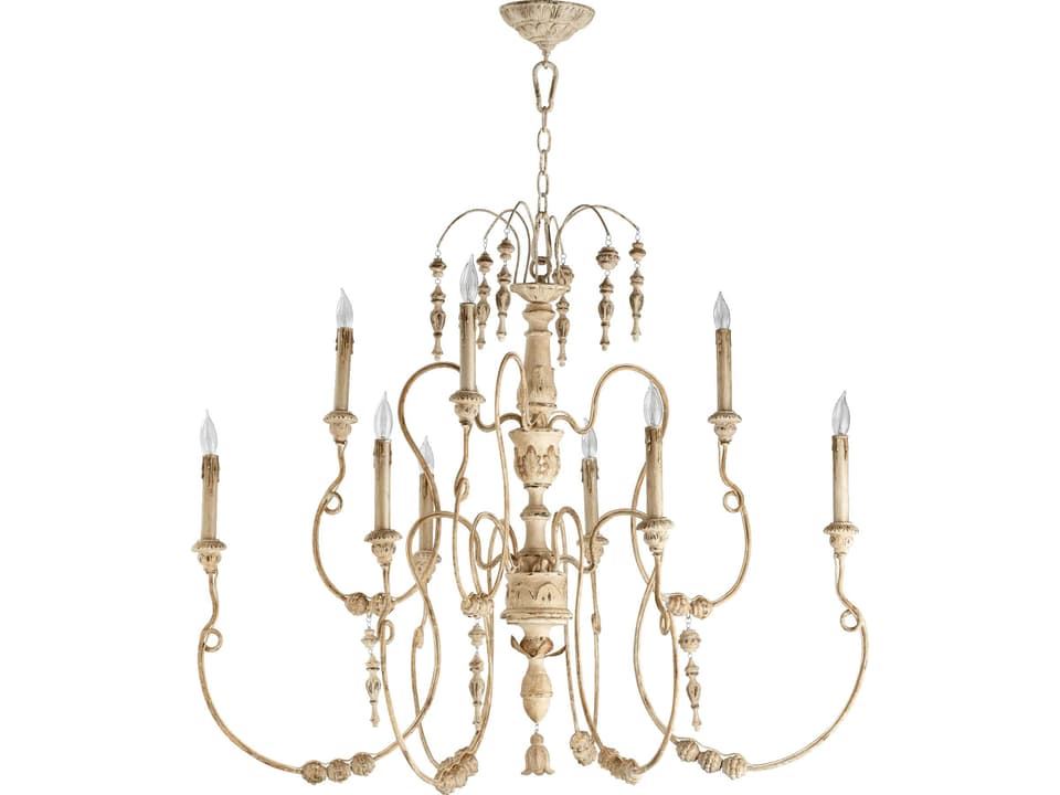 9-Light Salento Chandelier in Persian White