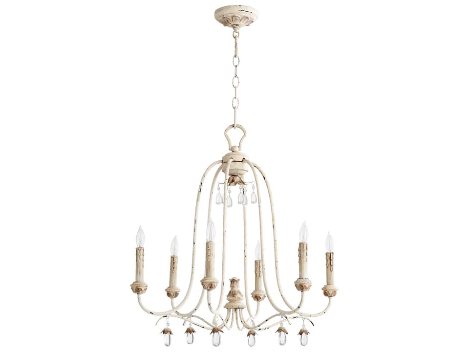 Venice 6-Light Chandelier in Persian White