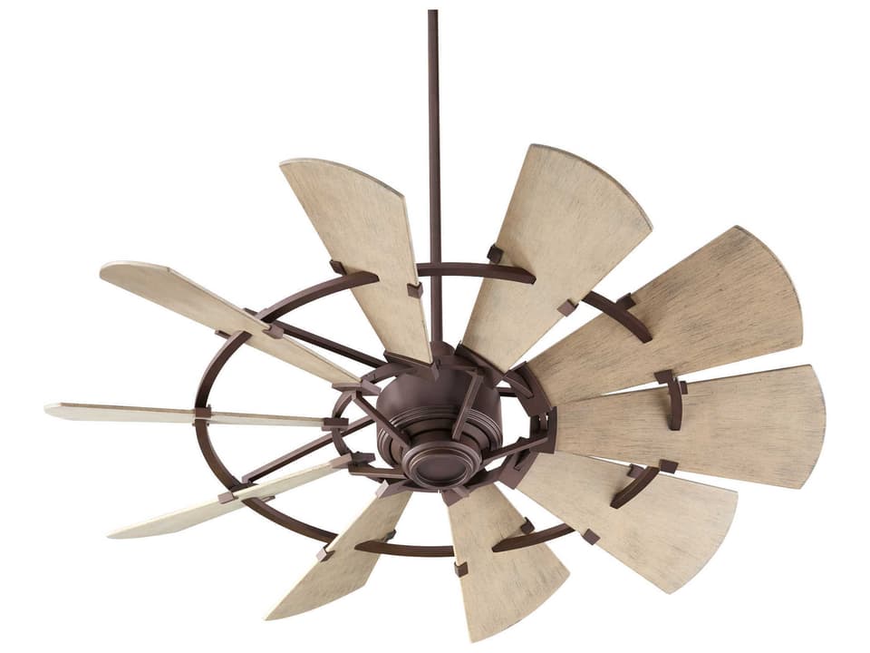 Windmill 52-Inch 10-Blade Outdoor Ceiling Fan in Oiled Bronze